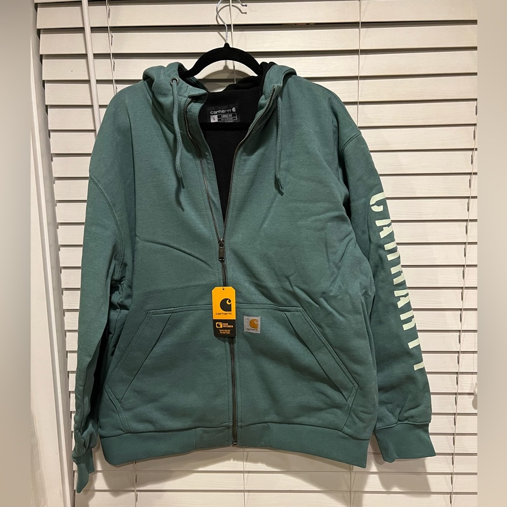 Carhartt RAIN DEFENDER® LOOSE FIT FLEECE-LINED LOGO GRAPHIC SWEATSHIRT - NWT - Picture 3 of 7
